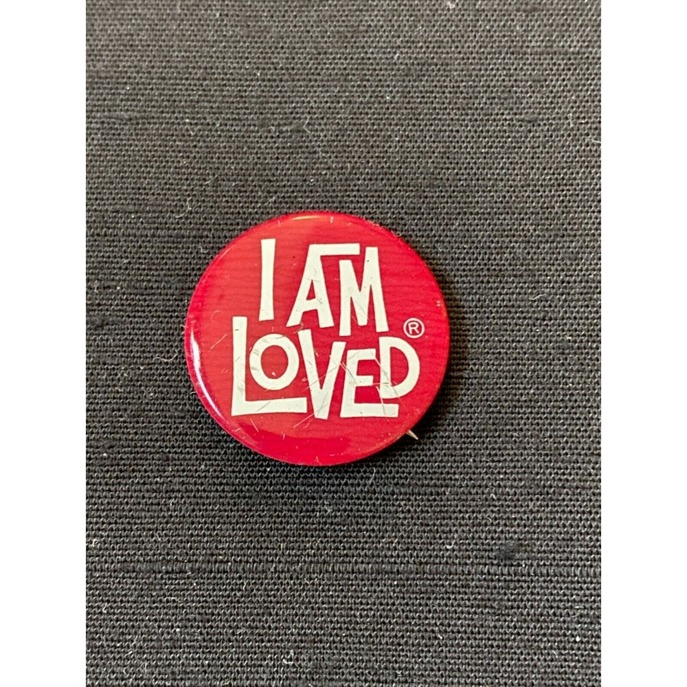 I am Loved Button Helzberg's Diamond Shop VINTAGE
